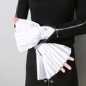 Pure Color All-matching Fake Cufflinks Sleeves Pleated Flare Sleeve Decoration