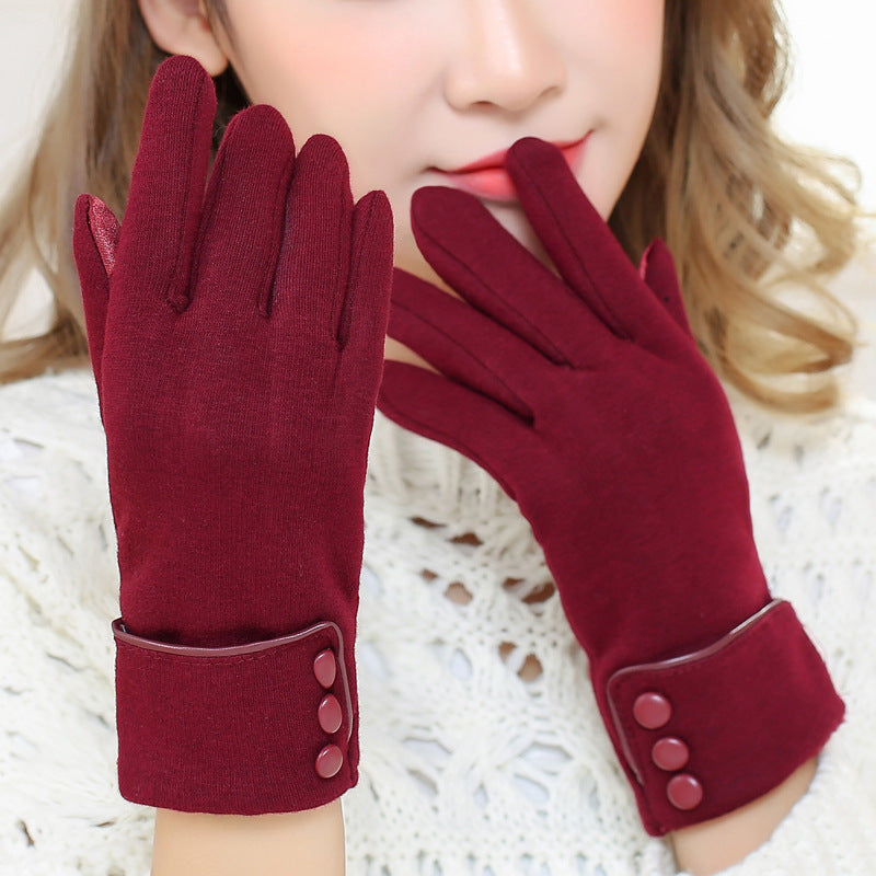 Non-velvet Gloves Touch Screen Female Outdoor