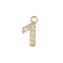 Gold-Plated Copper Color-Preserving Jewelry 0-9 Birthday Year Digital Accessories