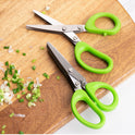 Multifunctional Multi-layer Green Onion Scissors Stainless Steel Onion Cutting Knife Herb Seaweed Spice Scissors Kitchen Scissor Kitchen Gadgets