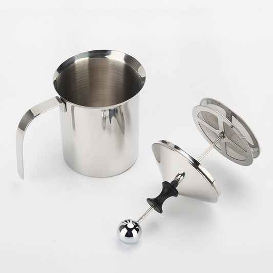 Stainless Steel Double-layer Strainer Fancy Coffee Milk Bubbler