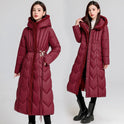 Long Overknee Down Cotton-padded Coat Lightweight Mom Coat