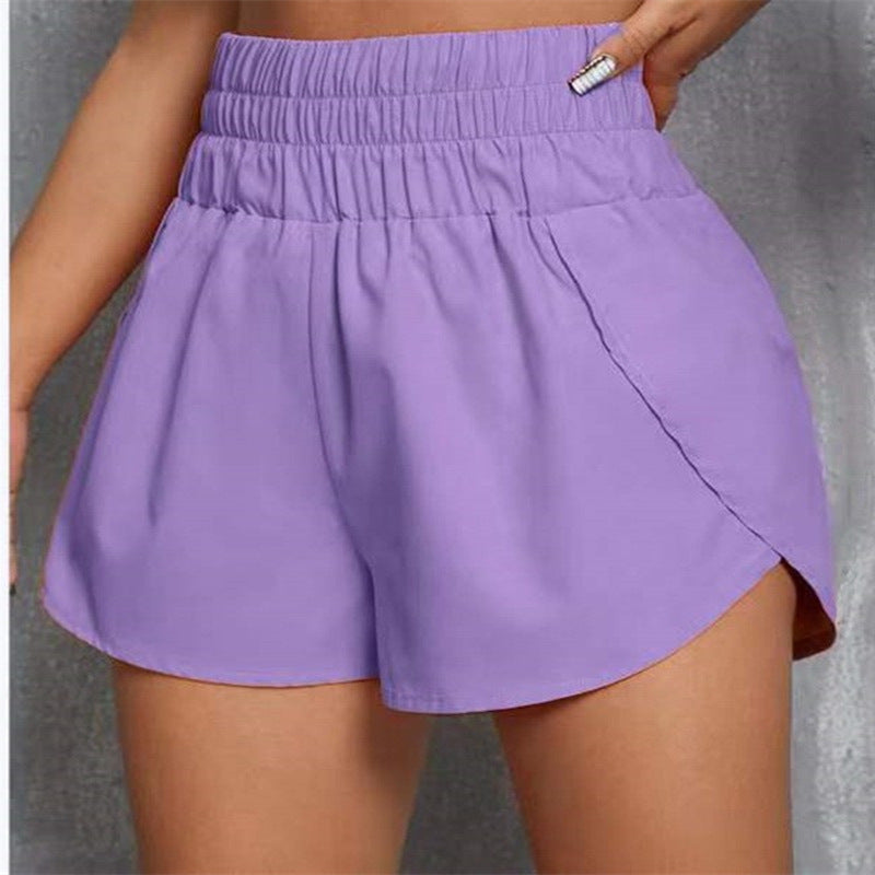 Women's Casual Elastic Loose High Waist Sports Shorts