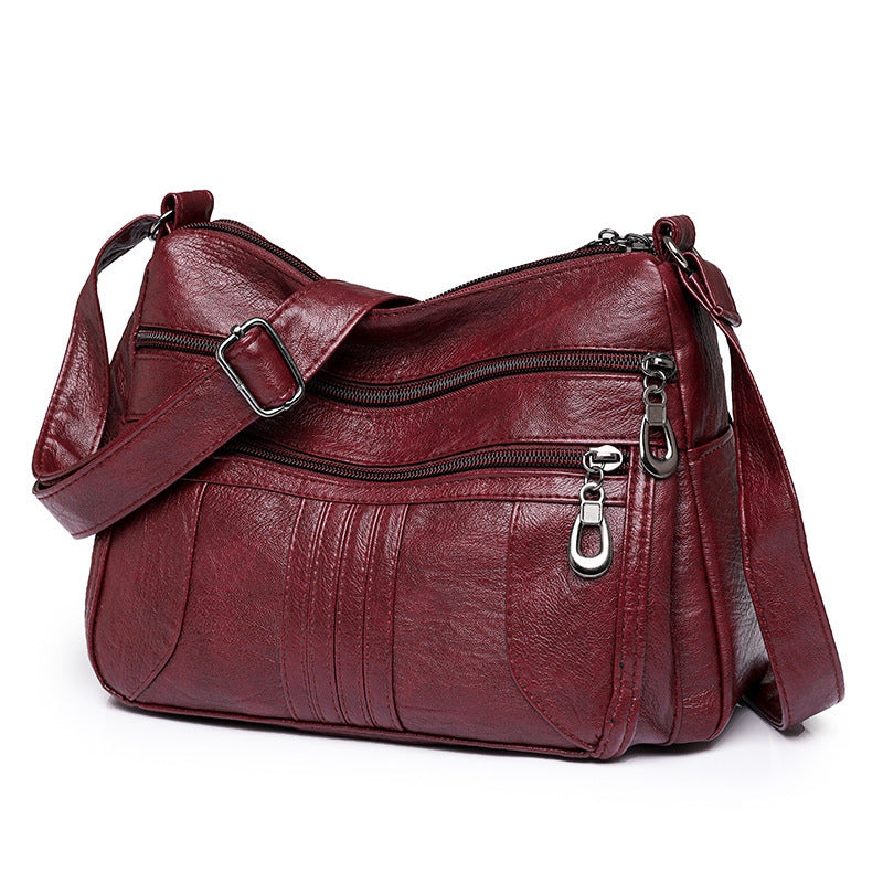 New Casual Women's Cross-body Bag Pu Retro Shoulder Lightweight Commuter Bag