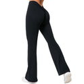 Ladies' Hip Lifting Yoga V Waist Bell-bottom Pants