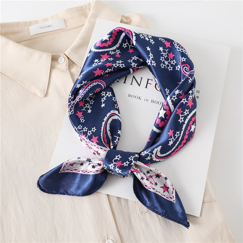 Women's New Small Square Retro Cashew Professional Scarf