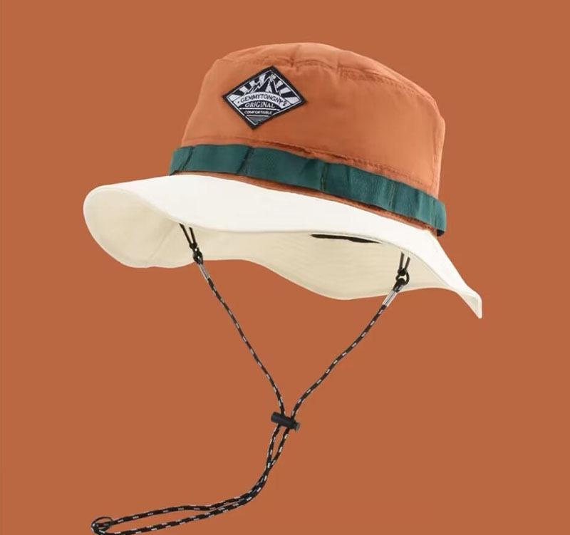 Outdoor Sports Color Matching Bucket Hat Foldable Quick-drying Summer