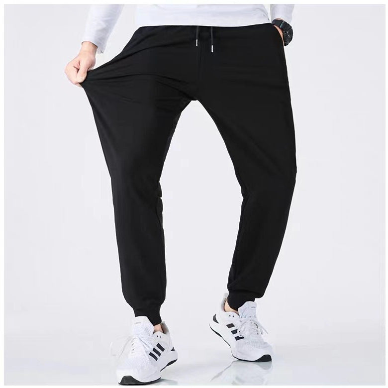 Straight Black Loose Casual Knitted Sports Pants