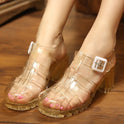 Women's Fashion Transparent Plastic High Heel Non-slip Waterproof Pump Beach Shoes