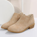 Leather Booties Women's Zipper Suede Ankle Boots Women's Martin Boots