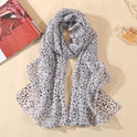 Leopard Chiffon Scarf Ladies Thin Shawl