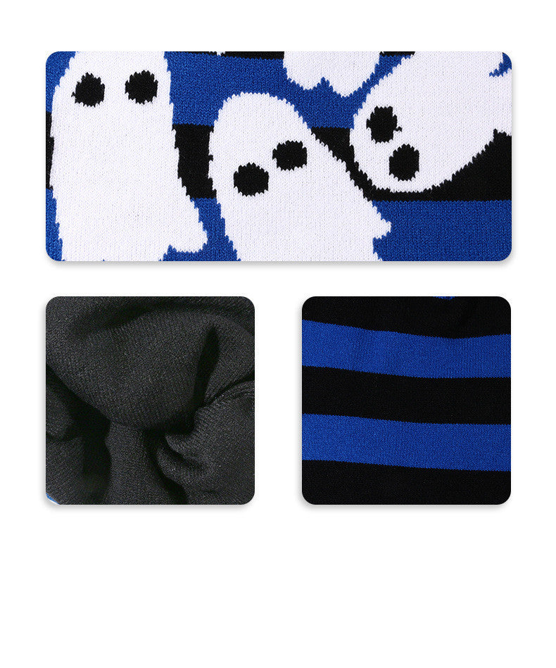 Halloween Stripes Knitted Hat Men And Women