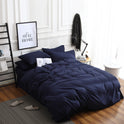 Solid Color Bedding Quilt Cover Four-piece Set Three-piece Bed Sheet Set