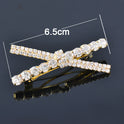 Sweet Rhinestone Pearl Hollowed-out Bow Barrettes Ins