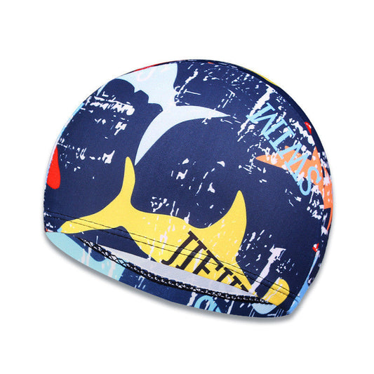 Men's And Women's Fashion Printing Quick-drying Breathable Swimming Hat