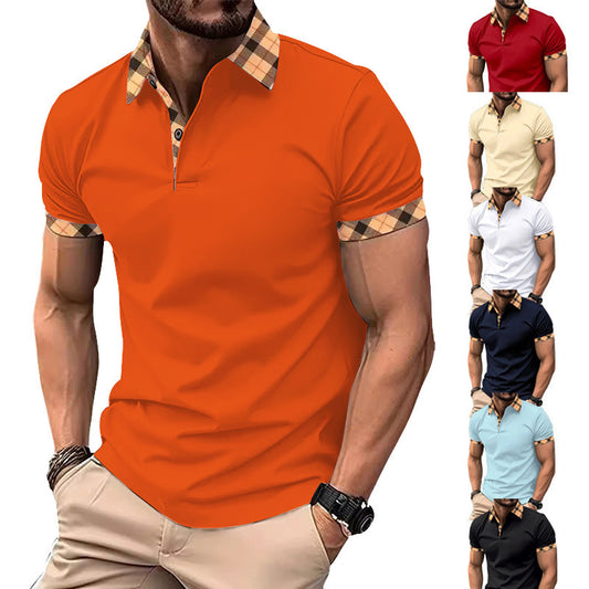 Lapel Fashion Slim Men's T-shirt