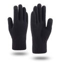 Outdoor Men's Split Finger Knitted Woolen Warm Gloves