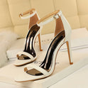 European And American Style Summer Fashion Simple Ankle-strap High Heels