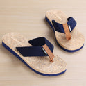 Beach's Clip-on Non-slip Personality Wood Grain Flip-flops