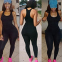 Large Size Women's Summer Vest Jumpsuit Milk Silk Sports Casual Pants