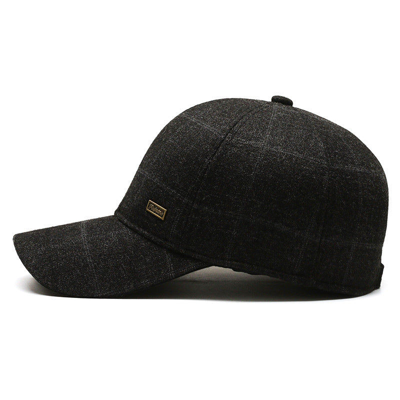 Woolen Hat Middle-aged And Elderly Men's Plaid