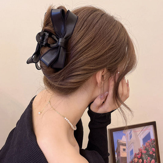 French Elegant Bow Claw Clip Girls Spring And Summer