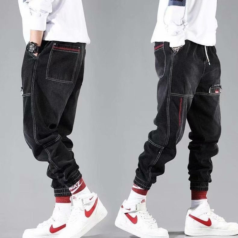 Plus Size Wide Leg Harem Casual Pants For Men