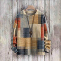 Abstract Style Digital Printing Drop-shoulder Long Sweater