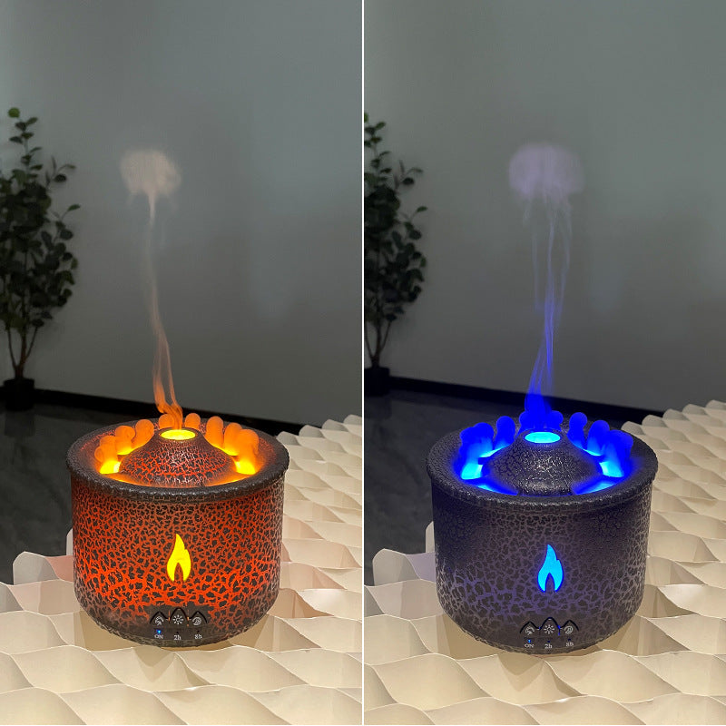 New Two-color Spray Ring Volcano Humidifier