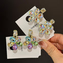 Fantasy Crystal Flowers Exquisite Side Barrettes