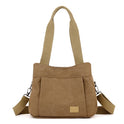 Canvas Retro Multi-pocket Women's Shoulder Messenger Bag