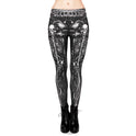 Gothic Skull Print High Waist Sports Leggings