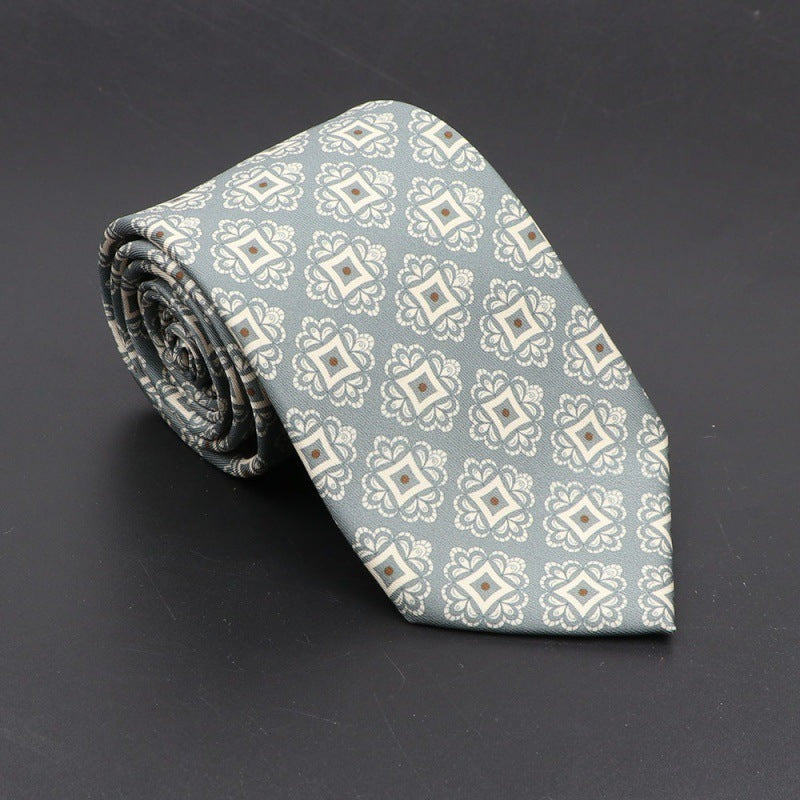 Super Soft Bohemian Silk Ties Men's Fashion 75mm Necktie