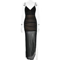 Women's Fashion Voile Split Sling Long Dress