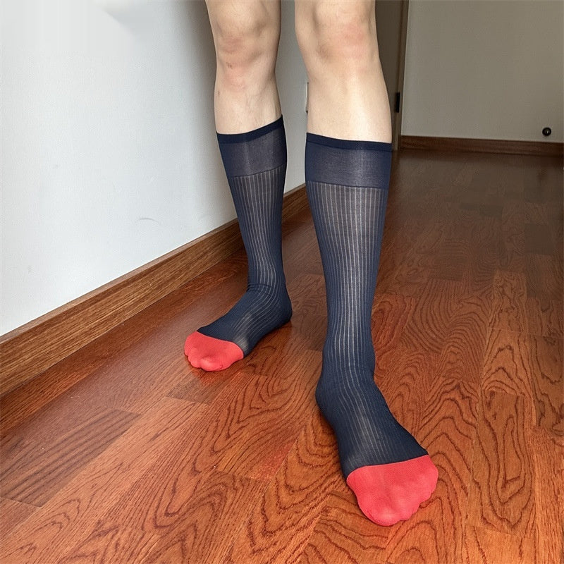 Striped Men's Business Suit Stockings