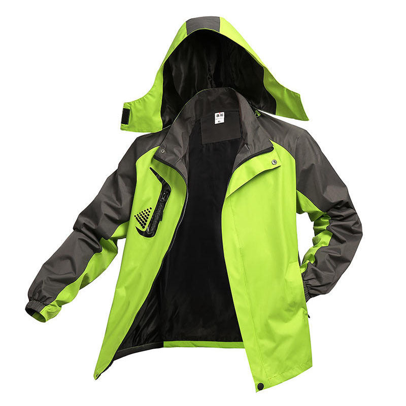 Thin Hooded Jacket Color Matching Autumn And Winter Outdoor