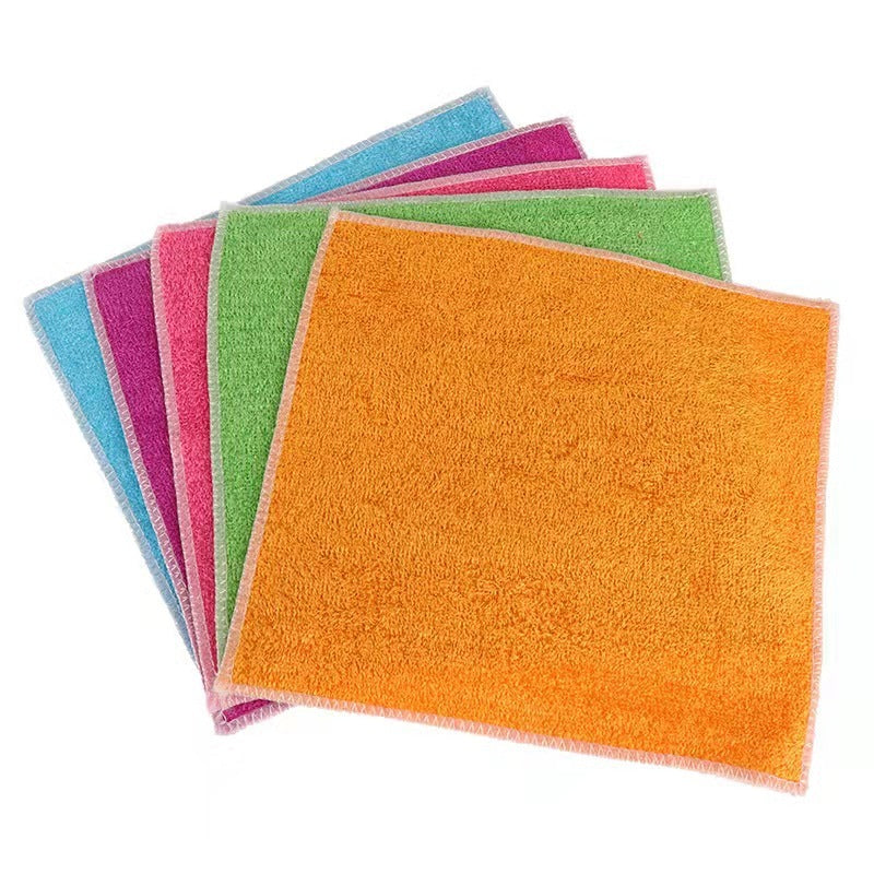 Bamboo Fiber Dish Towel Absorbent Oil-free Rag