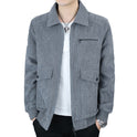 Trendy Hong Kong Style Japanese Style Workwear Lapel Corduroy Coat