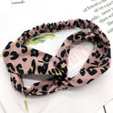 Pink leopard print headband