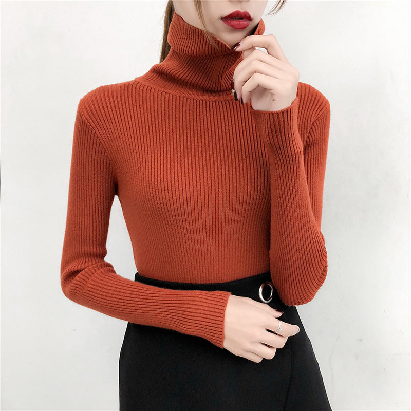 Turtleneck knitted bottoming shirt