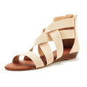 Cross Strap Wedge Sandals