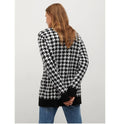 European and American Checked Commuter Knit Pullover Loose Casual Cardigan