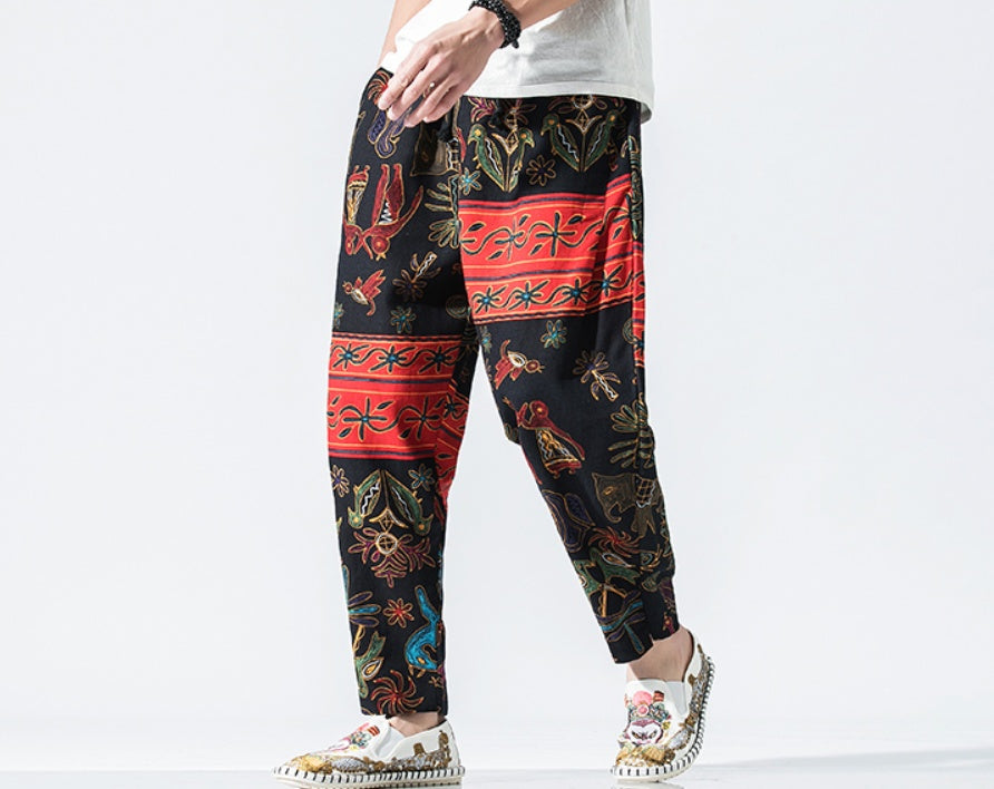 Chinese style small foot lantern nine pants