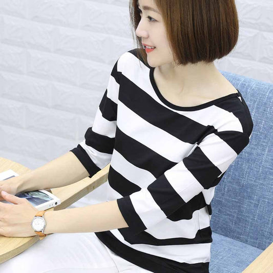 Women's round neck bottoming shirt