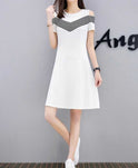 Women's Fashion Slim Off Shoulder Mid Length Dress