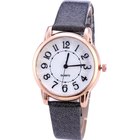 Drop Shipping Women Simple Dial Wristwatches Casual Fashion Luxury Leather Strap Quartz Watches Clock Relogio Feminino