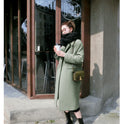 Long coat in woolen coat