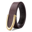 Casual Business Smooth Buckle Fashion Men's Leather Belt