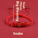 Zodiac Cinnabar All-matching Weaving Bracelet