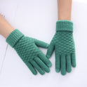 Female winter gloves touch screen five fingers